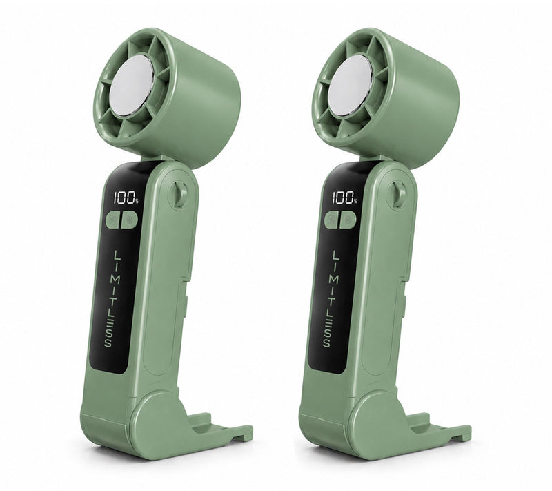 Limitless Set of 2 Handheld Fans with Cooling Plate & Lanyard — View 16