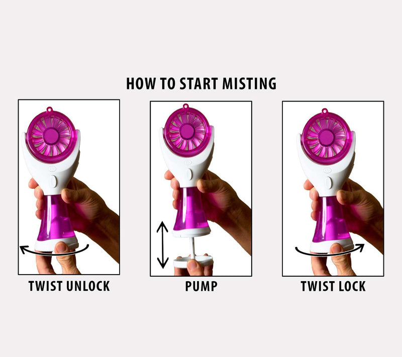 Teko Personal Handheld 3- Speed Misting Fan — View 8