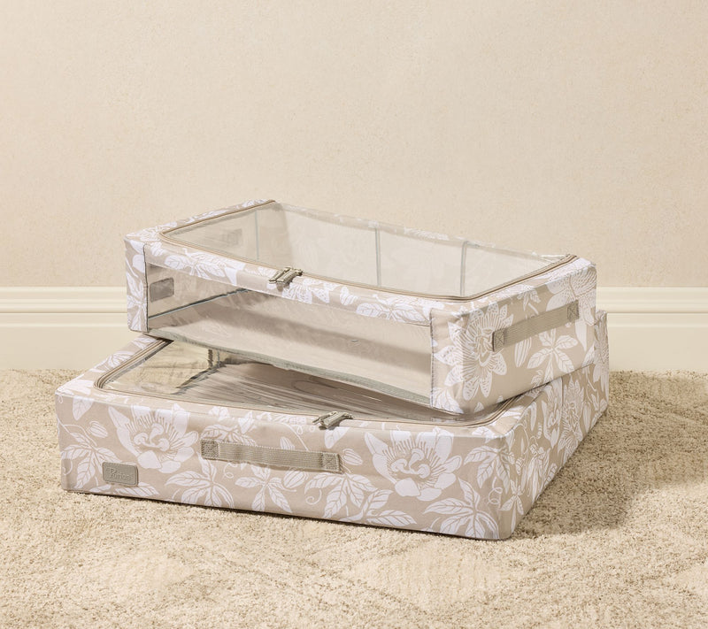 Periea Set of 2 Large and Medium Storage Boxes with Gliders — View 19