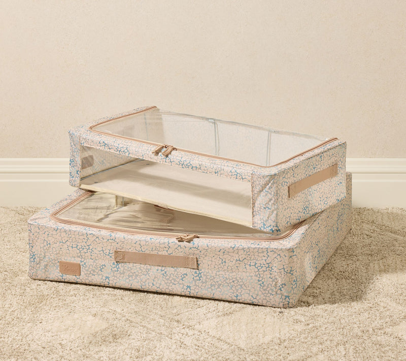 Periea Set of 2 Large and Medium Storage Boxes with Gliders — View 21