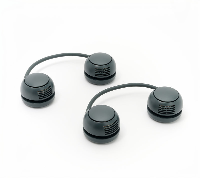 ThreeSixFive Set of 2 Wearable Retractable Neck Fans — Main view