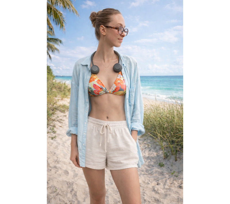 ThreeSixFive Set of 2 Wearable Retractable Neck Fans — View 10