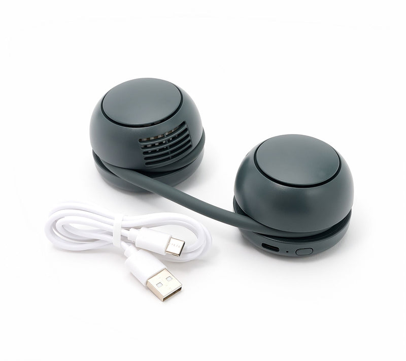 ThreeSixFive Set of 2 Wearable Retractable Neck Fans — View 7