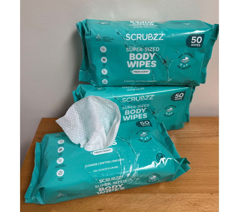 SCRUBZZ 3pk Extra Large Adult Wet Wipes — View 2