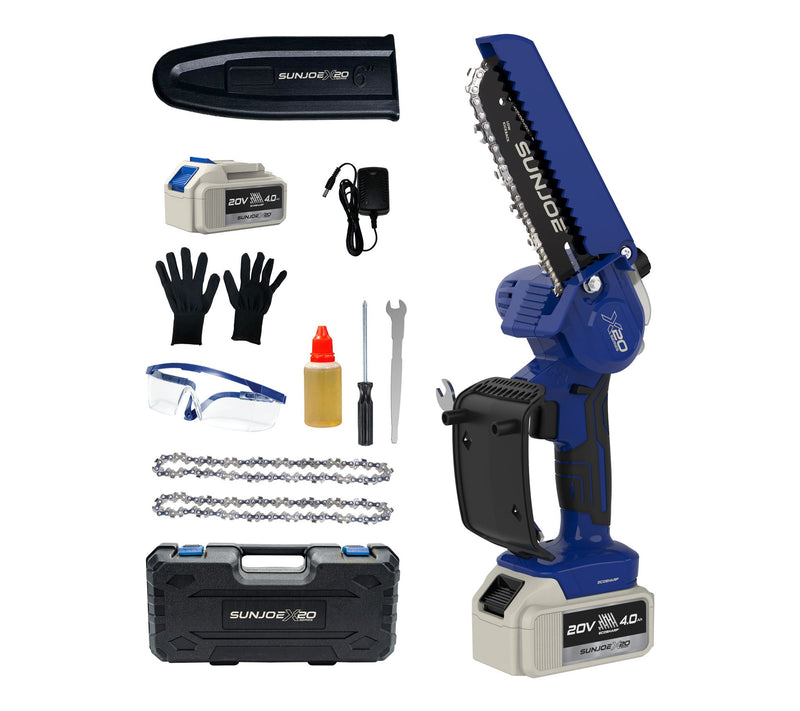 Sun Joe "Go" 20V Handheld 6" Pruning Chain Saw w/ Accessories — View 5