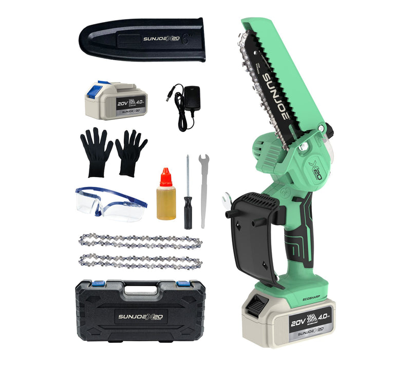 Sun Joe "Go" 20V Handheld 6" Pruning Chain Saw w/ Accessories — View 7