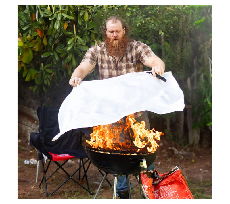 Prepared Hero Set of 3 Fire Blanket with 3 Hooks — View 5