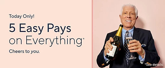 5 Easy Pays available · Free Shipping on $75 or more